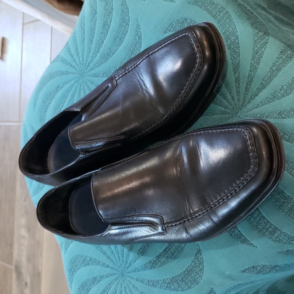 Magnanni 16923 Madrid Men's Shoes Black Nappa Leather Slip-On Loafers 9.5
